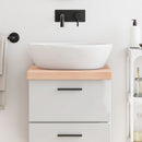 bordplade til badeværelse 40x60x(2-6) cm massivt træ ubehandlet