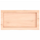 bordplade til badeværelse 60x30x(2-4) cm massivt træ ubehandlet