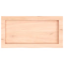 bordplade til badeværelse 60x30x(2-6) cm massivt træ ubehandlet