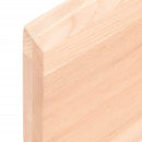 bordplade til badeværelse 60x40x(2-4) cm massivt træ ubehandlet
