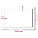 bordplade til badeværelse 60x40x(2-4) cm massivt træ ubehandlet