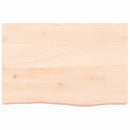 bordplade til badeværelse 60x40x(2-6) cm massivt træ ubehandlet