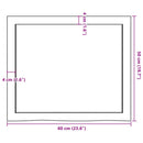 bordplade til badeværelse 60x50x(2-4) cm massivt træ ubehandlet