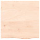 bordplade til badeværelse 60x60x(2-4) cm massivt træ ubehandlet