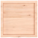 bordplade til badeværelse 60x60x(2-4) cm massivt træ ubehandlet