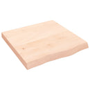 bordplade til badeværelse 60x60x(2-6) cm massivt træ ubehandlet