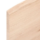 bordplade til badeværelse 80x30x2 cm massivt træ ubehandlet