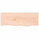 bordplade til badeværelse 80x30x(2-4) cm massivt træ ubehandlet
