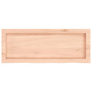 bordplade til badeværelse 80x30x(2-4) cm massivt træ ubehandlet