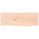 bordplade til badeværelse 80x30x(2-6) cm massivt træ ubehandlet