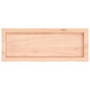 bordplade til badeværelse 80x30x(2-6) cm massivt træ ubehandlet
