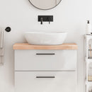 bordplade til badeværelse 80x30x(2-6) cm massivt træ ubehandlet