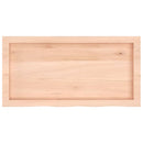 bordplade til badeværelse 80x40x(2-6) cm massivt træ ubehandlet