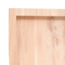 bordplade til badeværelse 80x50x(2-4) cm massivt træ ubehandlet