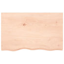 bordplade til badeværelse 80x50x(2-6) cm massivt træ ubehandlet