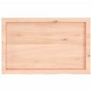 bordplade til badeværelse 80x50x(2-6) cm massivt træ ubehandlet