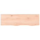 bordplade til badeværelse 100x30x(2-4)cm massivt træ ubehandlet