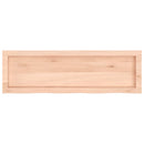 bordplade til badeværelse 100x30x(2-6)cm massivt træ ubehandlet