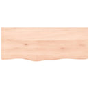 bordplade til badeværelse 100x40x(2-4)cm massivt træ ubehandlet