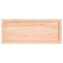 bordplade til badeværelse 100x40x(2-4)cm massivt træ ubehandlet