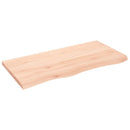 bordplade til badeværelse 100x50x(2-4)cm massivt træ ubehandlet