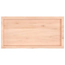 bordplade til badeværelse 100x50x(2-4)cm massivt træ ubehandlet