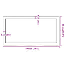 bordplade til badeværelse 100x50x(2-4)cm massivt træ ubehandlet