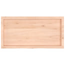 bordplade til badeværelse 100x50x(2-6)cm massivt træ ubehandlet