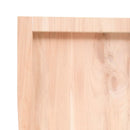 bordplade til badeværelse 100x50x(2-6)cm massivt træ ubehandlet
