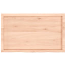 bordplade til badeværelse 100x60x(2-4)cm massivt træ ubehandlet