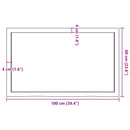 bordplade til badeværelse 100x60x(2-4)cm massivt træ ubehandlet