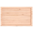 bordplade til badeværelse 100x60x(2-6)cm massivt træ ubehandlet