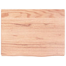 bordplade til badeværelse 40x30x2 cm massivt træ lysebrun