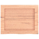 bordplade til badeværelse 40x30x(2-6) cm massivt træ lysebrun