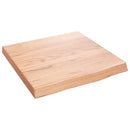bordplade til badeværelse 40x40x(2-4) cm massivt træ lysebrun