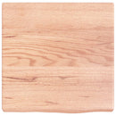 bordplade til badeværelse 40x40x(2-4) cm massivt træ lysebrun