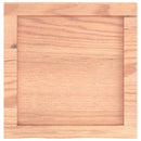 bordplade til badeværelse 40x40x(2-4) cm massivt træ lysebrun