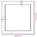 bordplade til badeværelse 40x40x(2-4) cm massivt træ lysebrun