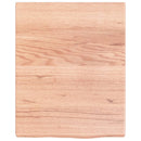 bordplade til badeværelse 40x50x(2-4) cm massivt træ lysebrun