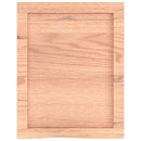 bordplade til badeværelse 40x50x(2-4) cm massivt træ lysebrun