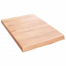 bordplade til badeværelse 40x60x(2-4) cm massivt træ lysebrun