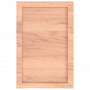 bordplade til badeværelse 40x60x(2-4) cm massivt træ lysebrun