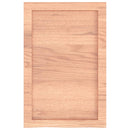 bordplade til badeværelse 40x60x(2-6) cm massivt træ lysebrun