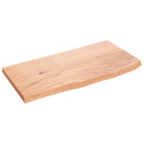 bordplade til badeværelse 60x30x2 cm massivt træ lysebrun
