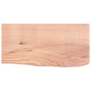 bordplade til badeværelse 60x30x(2-4) cm massivt træ lysebrun