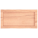 bordplade til badeværelse 60x30x(2-4) cm massivt træ lysebrun