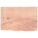 bordplade til badeværelse 60x40x(2-4) cm massivt træ lysebrun