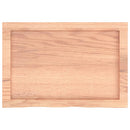 bordplade til badeværelse 60x40x(2-4) cm massivt træ lysebrun