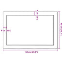 bordplade til badeværelse 60x40x(2-4) cm massivt træ lysebrun
