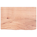bordplade til badeværelse 60x40x(2-6) cm massivt træ lysebrun